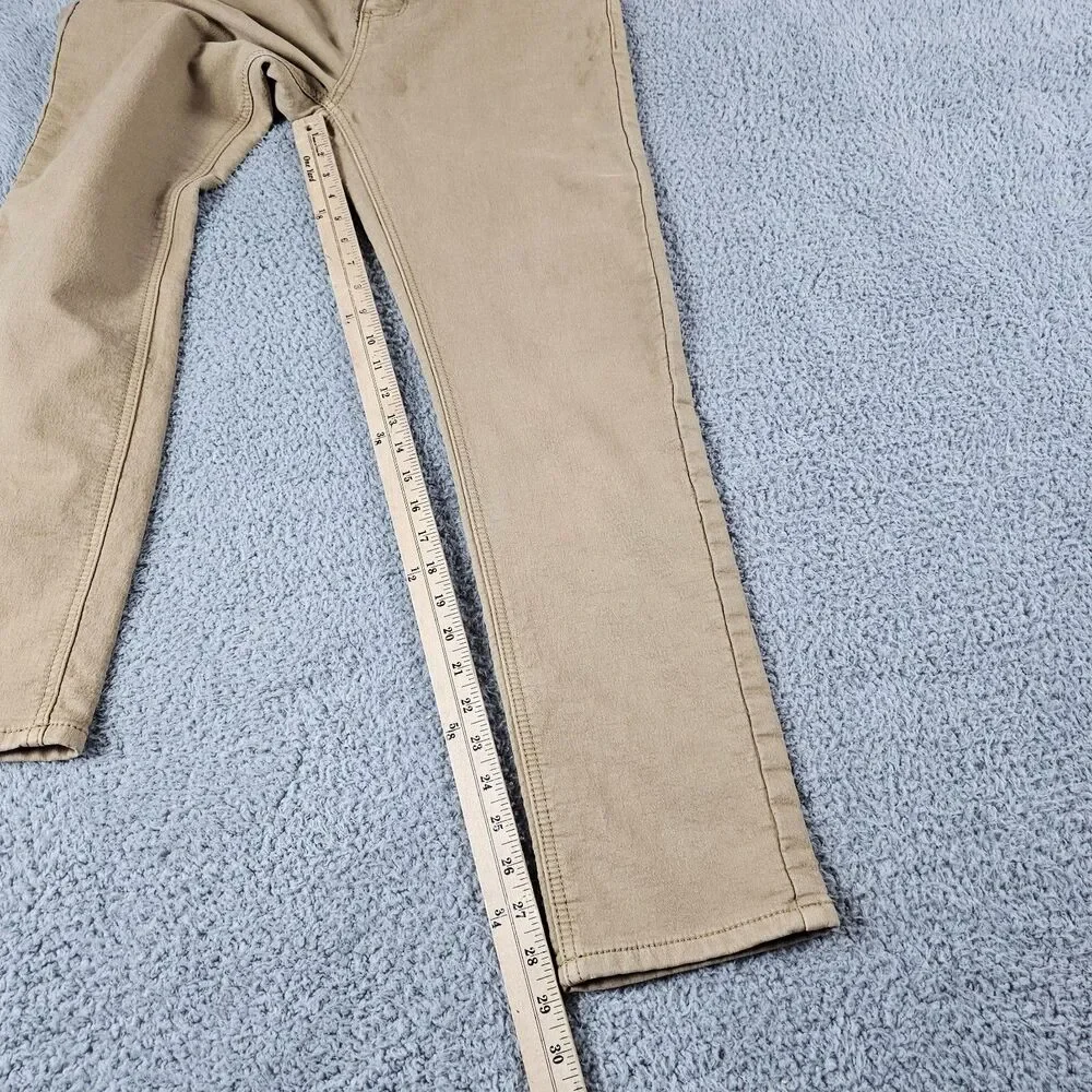Vintage Genes Black VGB Pants Mens 32x29 Khaki Slim Straight Stretch Casual
